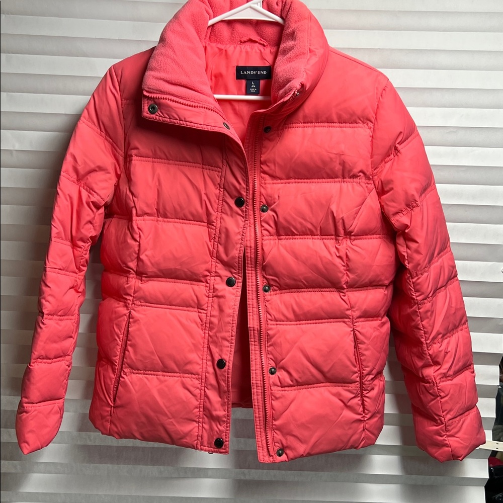 Lands' End Women's Vibrant Pink 80% Down Jacket - Picture 6 of 7